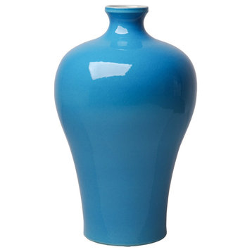 Large Meiping Vase, French Turquoise 12.5"X21.5"