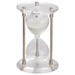 The Novogratz - Glam Silver Metal Timer 53420 - Ideal sand timer that will compliment and add contrast to your glam-themed interior decoration. With its elegant design and finish, this timer is an impressive accessory for your home or office accent table. Designed with felt or rubber stoppers at the base that prevent scratching furniture and table tops, as well as sliding around. This item ships in 1 carton. Iron timer makes a great gift for any occasion. Suitable for indoor use only. This is a single timer. Glam style.