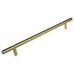 GlideRite Hardware - 9" Center Solid Steel 12" Bar Pull, Set of 20, Satin Gold - Give your bathroom or kitchen cabinets a contemporary look with this pack of solid steel handles with 9-inch screw spacing. These bar pulls add a modern touch to even the most traditional of cabinets and are a quick and inexpensive way to refresh a kitchen or bathroom. Standard #8-32 x 1-inch installation screws are included.