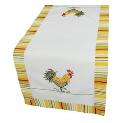 Xia Home Fashions - Rooster 15"x72" Table Runner - Table Runners
