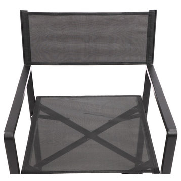 Sunset Directors Chairs, Set of 2, Black