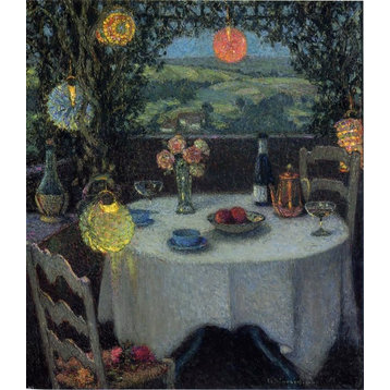 Henri Le Sidaner Table in a Tunnel, 20"x25" Wall Decal