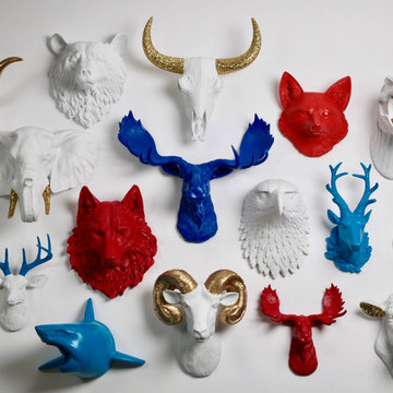 White Faux Taxidermy in Color