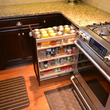 Stacked Wall Cabinets to the Ceiling