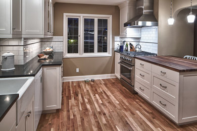 Elegant kitchen photo in Portland