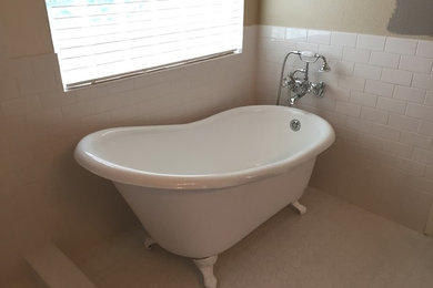 Example of a transitional bathroom design in Austin