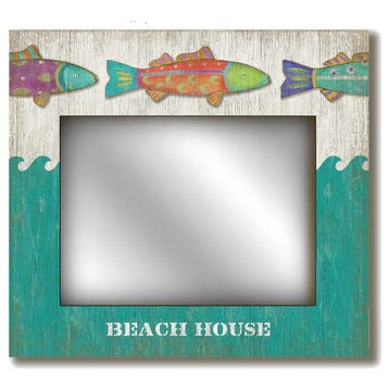Suzanne Nicoll Coastal Funky Fish Mirror Sign