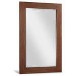 Meridian Furniture - Monad Mirror, Walnut, 24" Wide - Let this Monad mirror reflect your elegant tastes. This beautiful mirror is made from real birch wood veneer for a long-lasting and durable design. The rich walnut finish blends seamlessly with most furnishings in your home, and the large size makes it perfect for hanging in a number of different spots. Buy it on its own or pair it with the matching vanity from the same collection for a complete look.