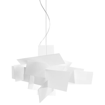 Lilly Big Bang Chandelier, White, Small