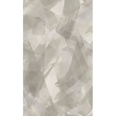 Bold Sweeping Brushstrokes Non Woven Wallpaper, Grey Dove, Sample