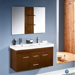 Fresca Vilanie 48 x 18 Modern Double Sink Bathroom Vanity FVN8113WG - Bath Products