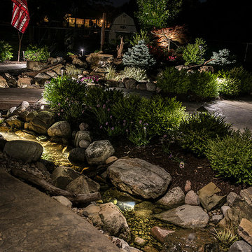 Pergola and waterfalls