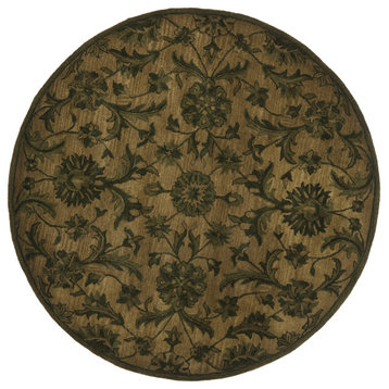 Safavieh Antiquity Collection AT824 Rug, Olive/Green, 6' Round