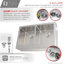 33"x 21" Stainless Steel Double Basin Undermount Kitchen Sink with Grids and