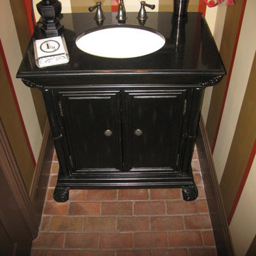 Brick Powder Rooms, Bath Rooms and Brick Showers