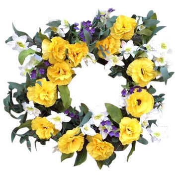 Yellow Harmony Wreath 22"