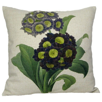 Purple Primrose Throw Pillow Case, Without Insert