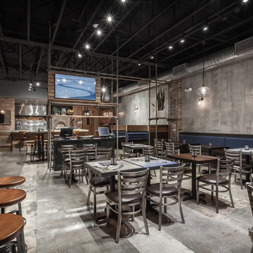Miami Contemporary Industrial Pizza Restaurant Design
