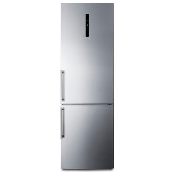 Summit FFBF249SS2IM 24"W 10.6 Cu. Ft. Bottom Freezer Refrigerator - Stainless