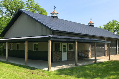 Example of a detached three-car garage design in Kansas City