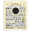 Libra • Zodiac Typography Print , 8x10