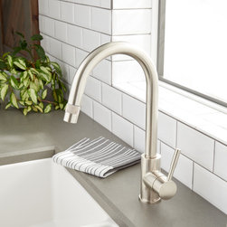 Cooley Single-Hole Kitchen Faucet with Pull-Down Spray - Kitchen Faucets