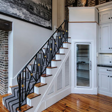wine cellar under stairs