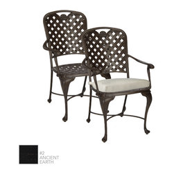 Provance Traditional Cast Aluminum Dining Arm Chair by Summer Classics - Outdoor Dining Chairs