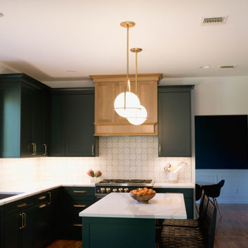 Modern Green Cabinets with Big Chill