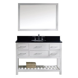 Modern Fittings - Caroline Estate 48" Single Bathroom Vanity Set, White - Bathroom Vanities And Sink Consoles