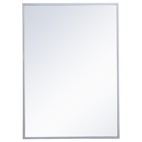 Metal Mirror Medicine Cabinet 20"x28", Silver Finish