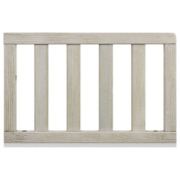 Suite Bebe Barnside Farmhouse Wood Toddler Guard Rail in Washed Gray