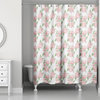 Pink Hydrangea Pattern 71"x74" Shower Curtain