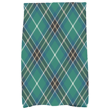 Mad for Plaid 18"x30" Navy Blue Holiday Print Kitchen Towel