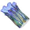GlassOfVenice Murano Glass Vesuvio Threaded Wide Wavy Vase