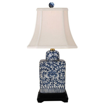 Teo Porcelain Table Lamp, Blue and White