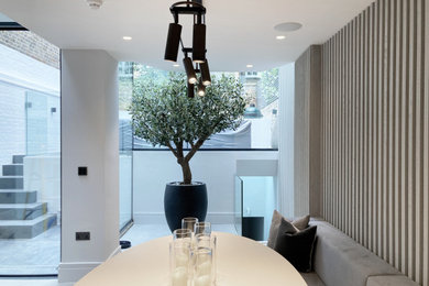 Contemporary dining room in London.
