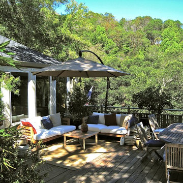 Larkspur Hillside Remodel - Ipe Deck Seating Area