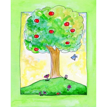 Apple Tree Hill, Ready To Hang Canvas Kid's Wall Decor, 24 X 30