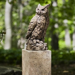 Large Horned Owl - Garden Statues And Yard Art