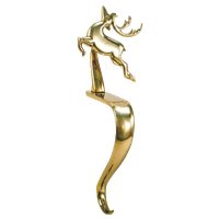 Prancing Reindeer Stocking Hanger, Polished