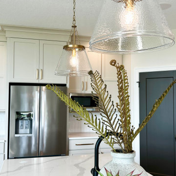 Accessible Beige Painted Kitchen with Birch Almond Accents