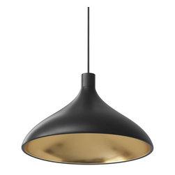 Swell Wide Pendant | Black - Pendant Lighting