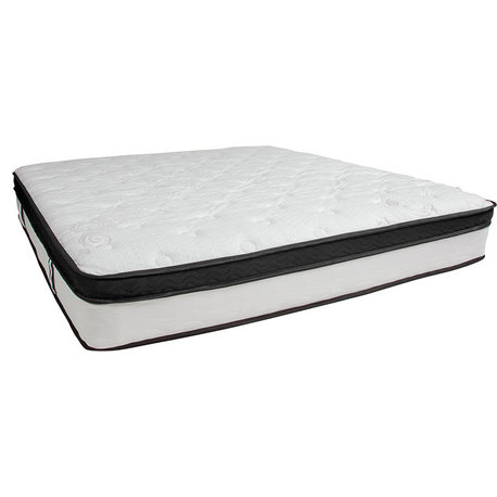 Capri Comfortable Sleep 12" Memory Foam and Pocket Spring Mattress, King