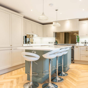 Limestone & Jade Shaker Kitchen in Sway
