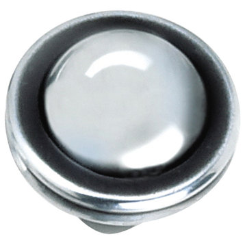 1 1/4" Kama Contemporary Knob - Antique Silver
