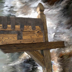 Rustic style mailbox with post - Mailboxes