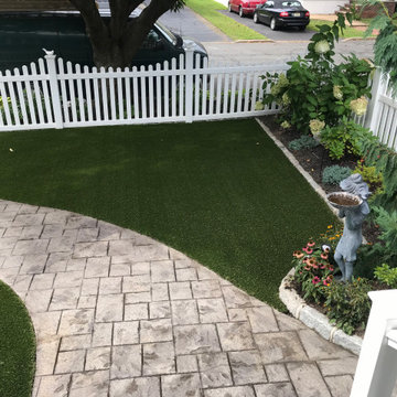 Artificial Grass Front Yard Design