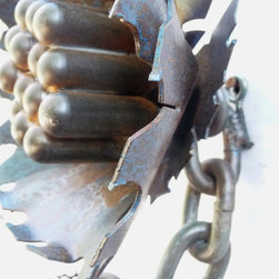 Saw Blade Flowers - "Blue Steel Magnolia" - Home Decor