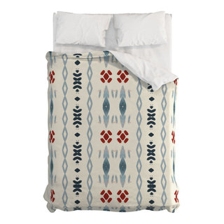 Sheila Wenzel-Ganny Simple Blue Tribal Duvet Cover, Twin - Contemporary ...